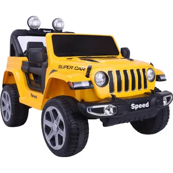 Dětské elektrovozidlo LEAN CARS Autíčko na baterie FT-938 žluté lakované 4x4