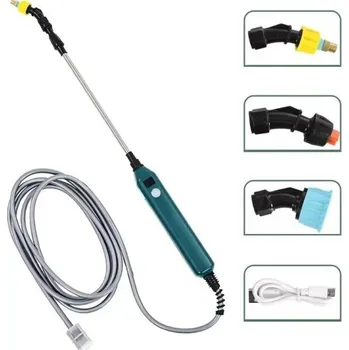 Zavlažovač Elektrický tlakový čistič 2 m s USB nabíjením Trysky s více režimy Nastavitelná délka Průtoková pistole pro zahradu Auto Okna Balkón