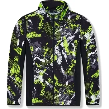 Chlapecká mikina Dětská funkční mikina WOLF M2541 černozelená vel.158