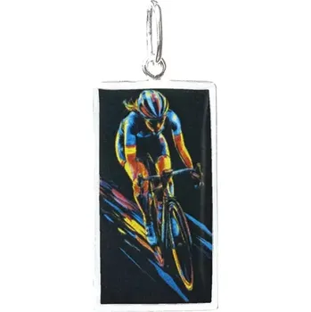 Přívěsek Cyklistka Miniartion stříbro