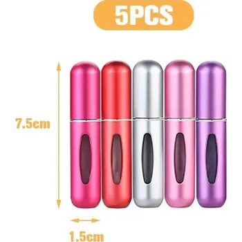 Rozprašovač parfému Plnitelný mini cestovní rozprašovač parfémů 5 ml | cestovní lahvička, plnitelný flakon - 5ks 5ml-366