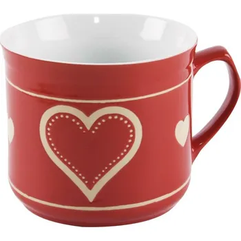 Orion Keramický hrnek vařák červené SRDCE, 0,5 l , červená