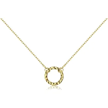 Náhrdelník Pozlacený ocelový náhrdelník s kruhem - Meucci DN161