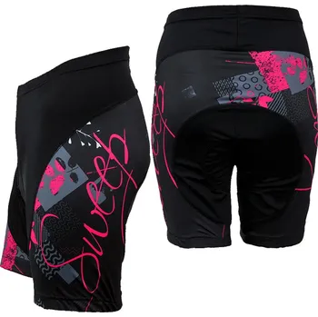 Cyklistické kalhoty SWEEP K028 černá/růžová XS