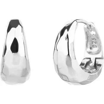 Náušnice NUBIS Stříbrné náušnice s tepaným povrchem Stříbrné