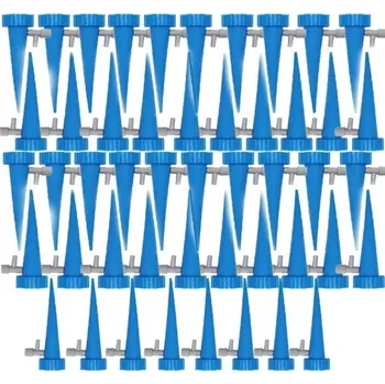 Zavlažovač Sada 48 ks samozavlažovacích hrotů pro PET láhve Regulační ventil Barevný plastový zavlažovač pro květiny Ideální pro domácnost a zahradu modrá