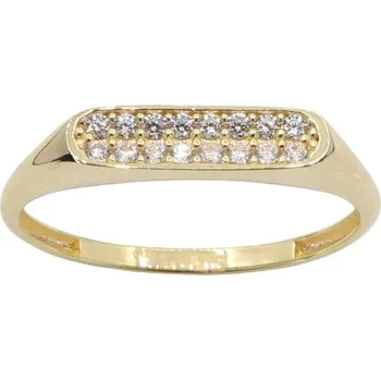 Prsten Zlatý prsten se zirkony Y634, vel. 54, 1.3 g (585/1000)