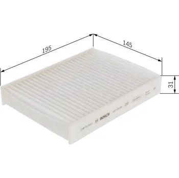 Ventilátor topení a klimatizace Filtr, vzduch v interiéru BOSCH 1 987 435 066 BO 1987435066