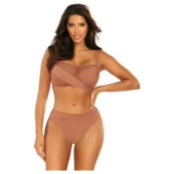 Dámské plavky Dámské Push-Up plavky Self - skořicové - dvoudílné, 38D i10_P62730_2:206_