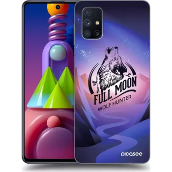 Pouzdro na mobilní telefon Picasee silikonový černý obal pro Samsung Galaxy M51 M515F - Vlk