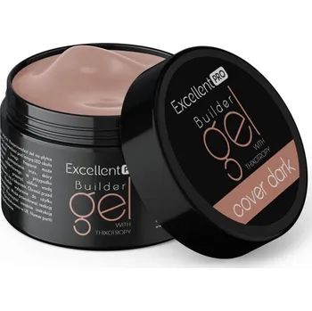 Lak na nehty EXCELLENT PRO STAVEBNÍ UV/LED GEL S TEKUTOU PAMĚTÍ-COVER DARK 15g