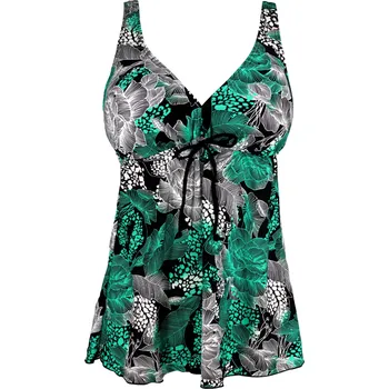 Dámské plavky Aténie Green tankiny tílko S136-23 XXL zelená