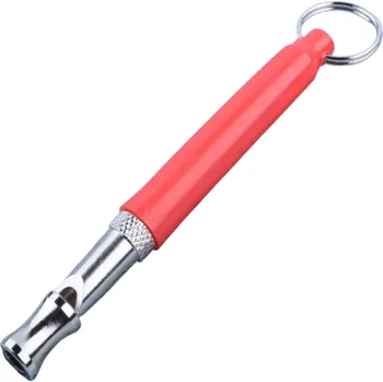 Obojek pro psa Ultrazvuková píšťalka pro psy 8 cm Výcviková píšťalka Přivolání psů Kontrola štěkání Pomůcka pro výcvik Psí flétna Dlouhý dosah červená