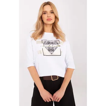 Dámská halenka Dámská bílá halenka FPrice s krátkým rukávem, M i523_5906694014352