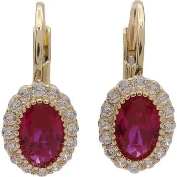 Náušnice Zlaté náušnice se zirkony EPKY0055R (585/1000) 2.1 g