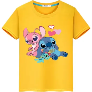Dětské tričko s potiskem Lilo & Stitch (vel. od 2 do 14 let) - různé barvy Barva: Žlutá, Velikost: 130