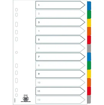 Przekładki A4 12-kol. Mylar Maxi, Elba