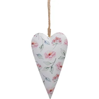 Pro Háčkování Srdce kovové velké potisk růžová