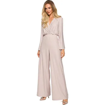 Dámský overall Dámský Elegantní Overal s Brokátovým Lemováním Moe, XXL i240_172384_2:XXL