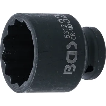 BGS 5312, Silová nástrčná hlavice, dvanáctihranná | 12,5 mm (1/2") | 32 mm