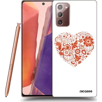 Pouzdro na mobilní telefon Picasee silikonový průhledný obal pro Samsung Galaxy Note 20 - Velké srdce