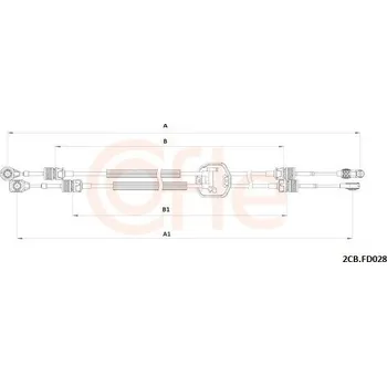 Tažné lanko, ruční převodovka COFLE 92.2CB.FD028