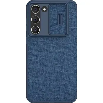 Pouzdro na mobilní telefon Knížkové pouzdro se stojánkem Nillkin Qin Book PRO Cloth pro Samsung Galaxy S23+ Blue, 6902048258631