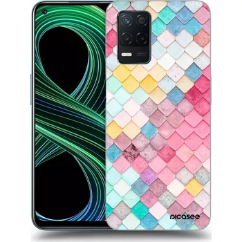 Pouzdro na mobilní telefon Picasee silikonový průhledný obal pro Realme 8 5G - Barevná střecha