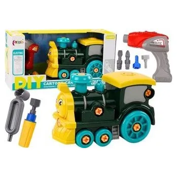 plyšák Lokomotywa kreskówkowa do skręcania DIY zielona