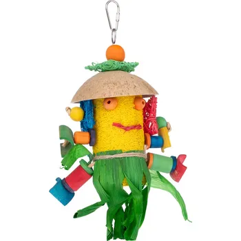 Hračka pro ptáka TIAKI hračka pro ptáky panák z lufy cca D 30 x Š 16 x V 10 cm