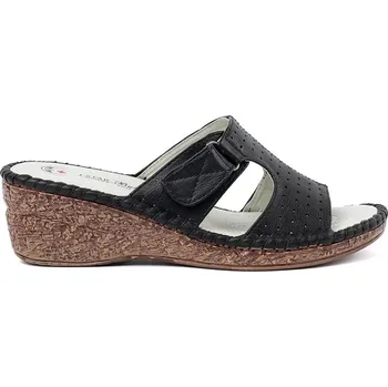 Dámské žabky Krásné černé nazouváky dámské na klínku 37