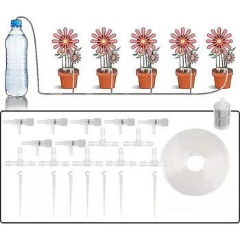 Zavlažovač Sada kapkové závlahy 7 m Samozavlažovací systém pro květiny Bez kohoutku Sifonové zavlažování PET lahev Nastavitelná kapátka