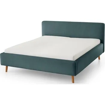 Postel Modrá čalouněná jednolůžková postel bez roštu 120x200 cm Mattis – Meise Möbel ID_1726994