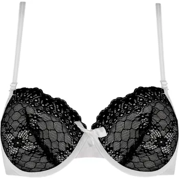 Podprsenka Austin WD vyztužená podprsenka s černou krajkou 75C bílá