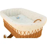 Souprava povlečení do proutěného košíku pro miminko 6dílná - Scarlett Méďa - béžová