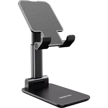 Skládací nastavitelný držák na mobilní telefon Stolní stojan pro chytré telefony Kompaktní konstrukce Držák pro psaní a videohovory černá