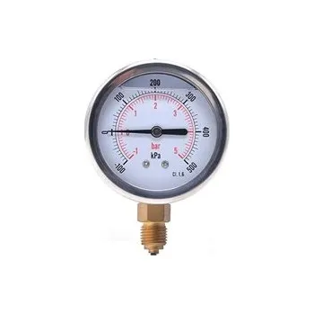 Příslušenství ke kompresoru INAIRCOM Manometr glycerinový spodní vývod 50mm G1/4" 0-25bar (Ilustrativní foto)