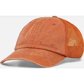 Kšiltovka Kšiltovka United Colors of Benetton oranžová barva, hladká, 6QNGUA01D 22X, vel. ONE SIZE