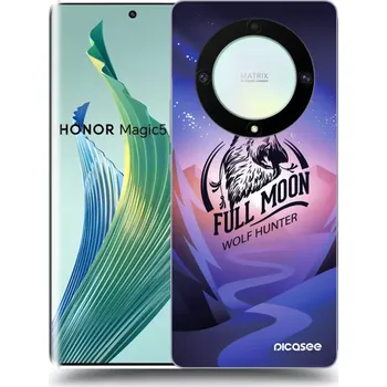 Pouzdro na mobilní telefon Picasee silikonový průhledný obal pro Honor Magic5 Lite 5G - Vlk