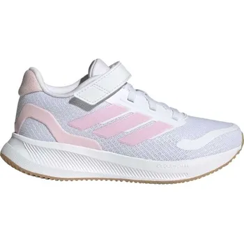 Dívčí tenisky Dívčí sálové boty adidas RUNFALCON 5 EL C 33 Šedá, Růžová, Bílá