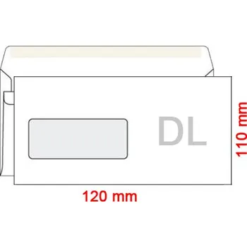 Obálka Obálka DL/80 110x120 mm okénko v levo