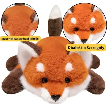 plyšák LEAN Toys Plyšová liška mazlivá hračka s těžítkovými tlapkami 30 cm