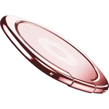 Kovový držák na telefon 360° otočný Kroužek na prst Samolepící Magnetický Stojánek Slitina zinku Držák na mobilní telefon růžová