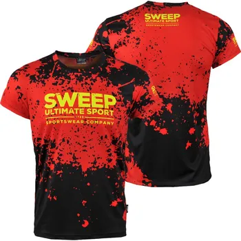Pánské tričko SWEEP SMTS162 černá - červená M