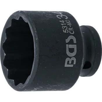 BGS 5314, Silová nástrčná hlavice, dvanáctihranná | 12,5 mm (1/2") | 34 mm