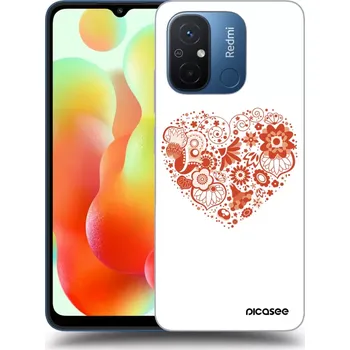 Pouzdro na mobilní telefon Picasee silikonový průhledný obal pro Xiaomi Redmi 12C - Velké srdce