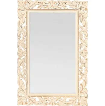 Zrcadlo Indický nábytek - Zrcadlo 60x90 Retro ručně vyřezávané z masivu mango