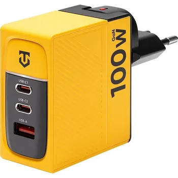 Náhradní kabel k notebooku Tactical Nett Warrior GaN 100W nabíječka žlutá, 8596311228414