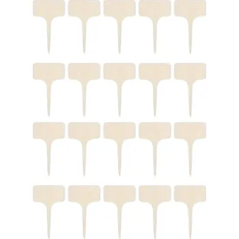 Příslušenství pro skleník Sada 40 bambusových štítků na rostliny 10 cm T tvar Ekologické voděodolné jmenovky pro květiny a sazenice