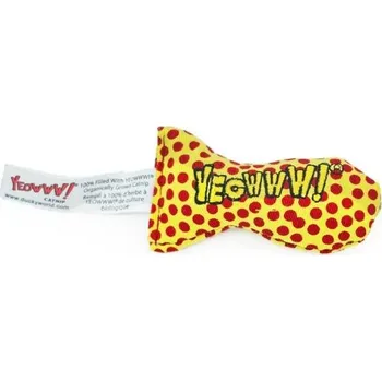 Hračka pro kočku Hračka pro kočky YEOWWW! sardinka plněná bio šantou žlutá 8x4cm